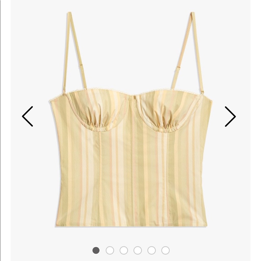 Danielle Bernstein underwire chevron stripe corset